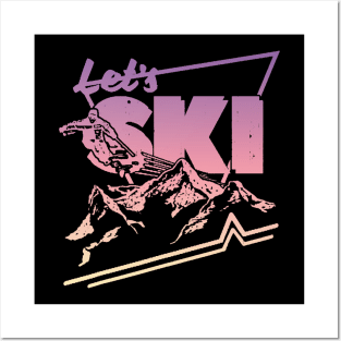 Retro Ski  - Vintage 80s 90s Ski Posters and Art